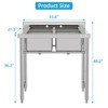 Stainless Steel Utility Sink, Commercial Kitchen Sink, Wide Compartment, Outdoor -Suitable for Garage, Restaurant, Outdoor - 2 of 4