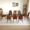 9-Piece Dining Set with Glass Table and 8 Armless Chairs - 3 of 4