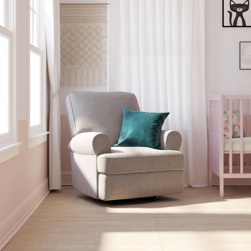 Baby Relax Etta Swivel Glider Recliner Chair Nursery Furniture, 5 of 12