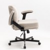 Criss-Cross Flip-Arm Chair ¨C Thick Cushion Wide Seat, Wheels & Swivel for Home/Apartment/Bedroom - 2 of 4