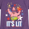 Girls' - SpongeBob SquarePants - Lit Fireworks Patrick Fitted Short Sleeve Graphic T-Shirt - 2 of 4