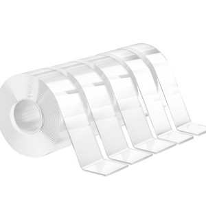 Aoibox Reusable Nano Adhesive Tape, Double Sided Mounting Strips, Clear Heavy Duty Wall Tape for Hanging Photos, Posters, Mirrors - 1 of 4
