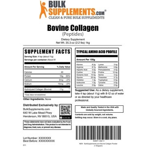 BulkSupplements Collagen Peptides Powder - 1 of 4