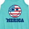 Girls' - Instant Message - Merica Smile Face Graphic Sleeveless Aline Dress - 2 of 4