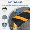 6 ft Speed Bumps Wite End for Road,Heavy-Duty 25,000 LBS Capacity Traffic Rubber Speed Humps with 2 Channel Floor Cord Cover for Asphalt Concrete - 4 of 4