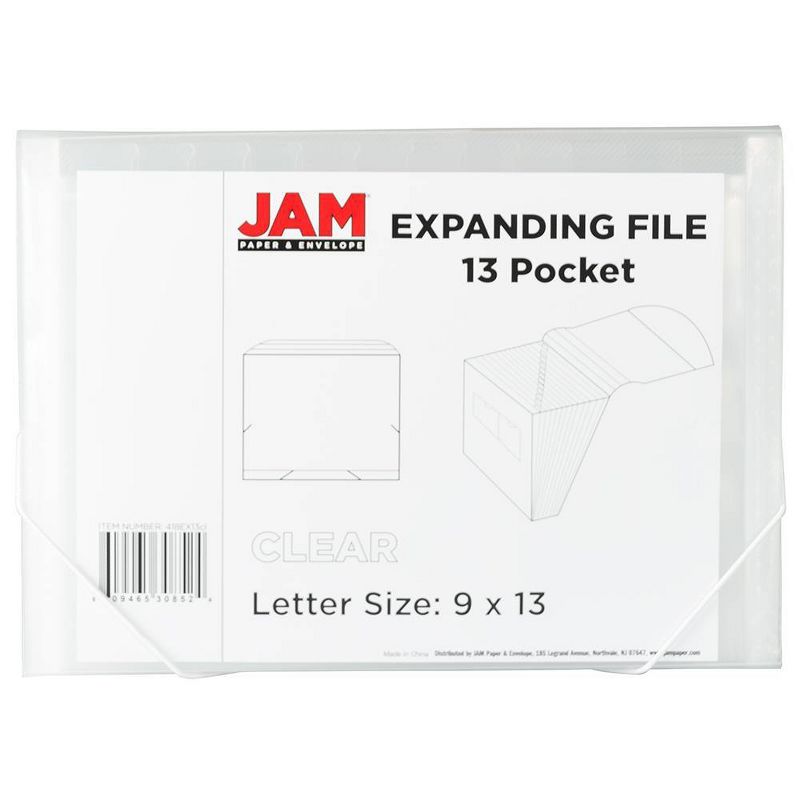 JAM Paper 9" x 13" Plastic Expanding File Folder 13 Pocket - Letter Size, 3 of 5