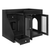 YOOCOZZ GO Cat Litter Box Enclosure with Light , Hidden Litter Box Furniture with 2 Storage Drawers, Indoor Cat House Side Table - 3 of 4