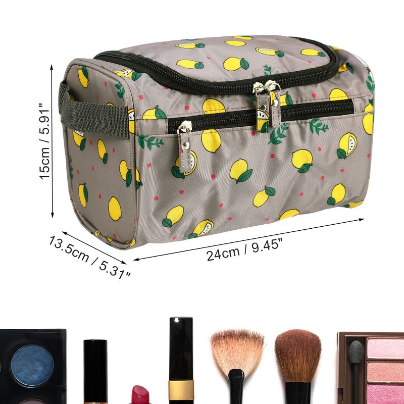 Unique Bargains Travel Makeup Bag Travel Toiletry Organizer Makeup Brush Holder Oxford Cloth, 4 of 7