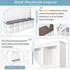 76.7"H Farmhouse Wooden Hall Tree with 6 Hooks, Walnut Storage Bench, 4-in-1 Entryway Shoe Cabinet for Mudroom, Living Room - 2 of 4