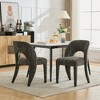 Lyngins 2-Pack Upholstered Dining Chairs, Chenille Kitchen Chair Features a Hollowed-Out Backrest Design, Iron Frame, Comfortable Cushions - 2 of 4
