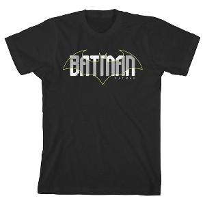 Batman Emblem Overlapping Black T-Shirt Toddler Boy to Youth Boy - 1 of 3
