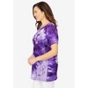 Woman Within Short Sleeve Watercolor Tunic - 4 of 4