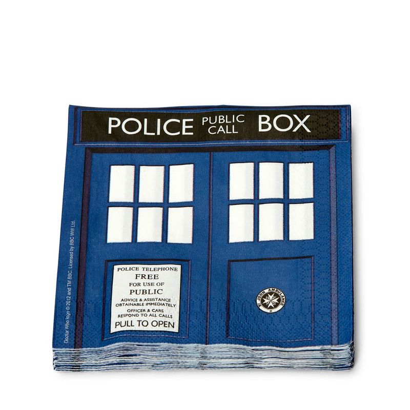 Seven20 Doctor Who 6.5" TARDIS Paper Napkins, Set of 20, 3 of 6