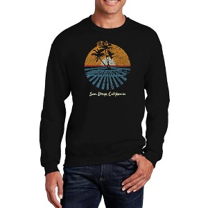 LA Pop Art Men's Word Art Crewneck Sweatshirt - Cities In San Diego - 1 of 4