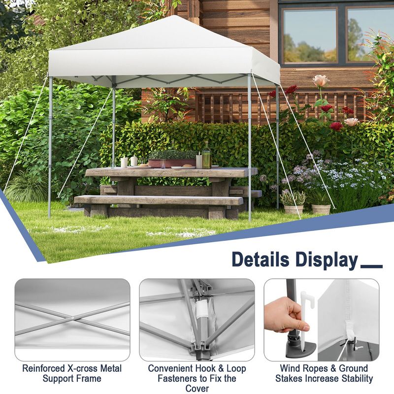 Tangkula Patio 6.6 x 6.6ft Outdoor Pop-up Canopy Tent UPF 50+ Portable Sun Shelter, 5 of 11