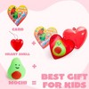 Joyfy 28 Pack Mochi Squishy Toy Filled Hearts and Cards for Kids Valentine Classroom Exchange Party Favors, Kawaii Stress Relief Toys for Girls - 2 of 4