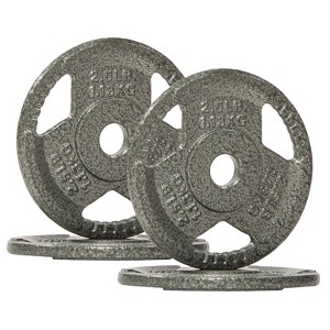 Sapphtopaz Standard Cast Iron Weight Plates for Barbell, 1-Inch Barbell Plates for Strength Training in Home & Gym, Multiple Weights - 1 of 4