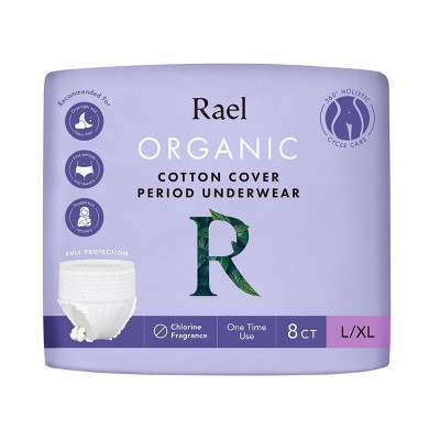 Rael Disposable Underwear for Women, Organic Cotton Cover - Incontinence  Pads, Postpartum Essentials, Disposable Underwear, Unscented, Maximum