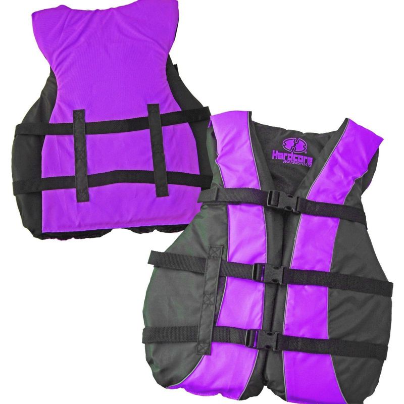 Hardcore life jacket 3 pack paddle vest for adults; Coast Guard approved Type III PFD life vest flotation device; Jet ski, wakeboard, hardshell kayak, 2 of 5
