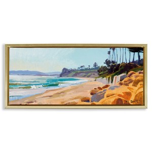 Stupell Industries Summer Beach Landscape Painting, 25" x 11" - 1 of 4