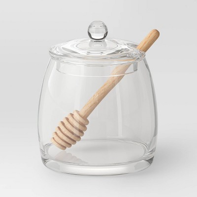 18.5 fl oz 3pc Honey Pot Glass Food Storage Container - Threshold™: BPA-Free, Dishwasher-Safe, Autumn Shapes