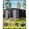 12x10 FT Outdoor Metal Storage Shed with Windows & Lockable Door – Large Garden & Utility Shed for Backyard, Patio, Poolside - 2 of 4