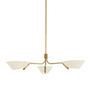 Troy Lighting Sacramento 3 - Light Chandelier in  Patina Brass/Soft Sand - 1 of 1