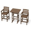 Hyleory 3-Piece HDPE Outdoor Patio Bar Set with Bar Stools - 3 of 4