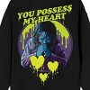 The Exorcist You Possess My Heart Crew Neck Long Sleeve Black Adult Sweatshirt - 4 of 4