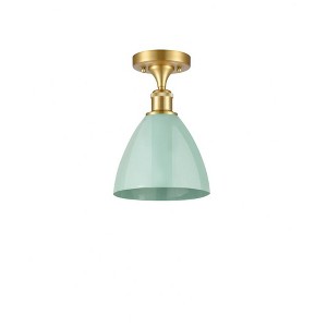 Plymouth Dome - 1 Light Semi-Flush Mount In Industrial Style-11.25 Inches Tall and 7.5 Inches Wide - 1 of 1