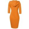 BLUEMING Womens 3/4 Sleever Hoodie Dress Bodycon Sweat Dress with Front Pocket Sweatshirt Dress Pencil Dress Lounge Dress - 2 of 4