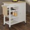 Kitchen Island With Towel Rack And Shelves For Storage – Rolling