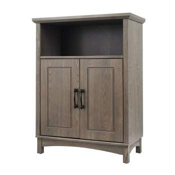 Teamson Home Russell Farmhouse Wooden Floor Cabinet Salt Oak - Elegant Home Fashions