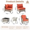 XIZZI 8PCS Furniture Set, Modular Sectional Sofa with Swivel Rocking Chairs and Side Table, Outside Coversation Set with Solar Coffee Table - 4 of 4