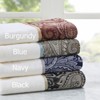SEVOBAL Bath Towel and Washcloth Sets Jacquard Towel Set Soft Highly Absorbent Cotton for Bathroom Use, Blue Brown, 14.17"*9.84"*6.69" - 4 of 4