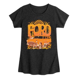 Girls' - Ford - 1957 Ford Zodiac Mark II Fitted Short Sleeve Graphic T-Shirt - 1 of 4