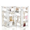 Jewelry Organizer - 6-Tier Earring Holder Rack For 140 Pairs - Clear Acrylic Necklace Holder - Foldable & Freestanding Jewelry Holder - Homeitusa - 2 of 4