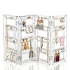 Jewelry Organizer - 6-Tier Earring Holder Rack For 140 Pairs - Clear  Acrylic Necklace Holder - Foldable & Freestanding Jewelry Holder - Homeitusa