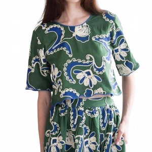 Women's Short Sleeve Crop Top - Never a Wallflower - 1 of 4