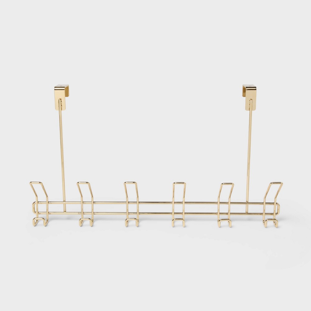 6 Hook Over The Door Organizer Gold - Threshold™