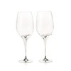 Royal Selangor Pewter Red Wine Glass Pair - Domaine Collection Liquor Glasses Set of 2 Round Bowl Design Clear Gift Box for Anniversary, Wedding - 2 of 4
