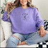 Simply Sage Market Embroidered Utah Sego Flower Garment Dyed Sweatshirt - 2 of 4