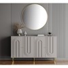 VYNXARIA Gray Lacquered Wooden Cabinet Sideboard Buffet Server Cabinet Storage Cabinet,for Living Room,Entryway,Hallway,Office,Kitchen and Dining Room - 4 of 4