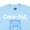 Seven Times Six Care Bears Mens' Care-Ful I'm Grumpy Blue Grumpy Bear Graphic print T-Shirt Black - 3 of 4