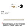 LLHZSY 41" Gold Warm Kitchen Island Pendant Lighting Integrated LED Linear Chandelier Light Fixture - 3 of 4