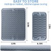 2 Pack Silicone Dish Drying Mat of Non-Slip Silicone Mat Easy Clean Drying Mat Large Heat-Resistant Grey - 3 of 4