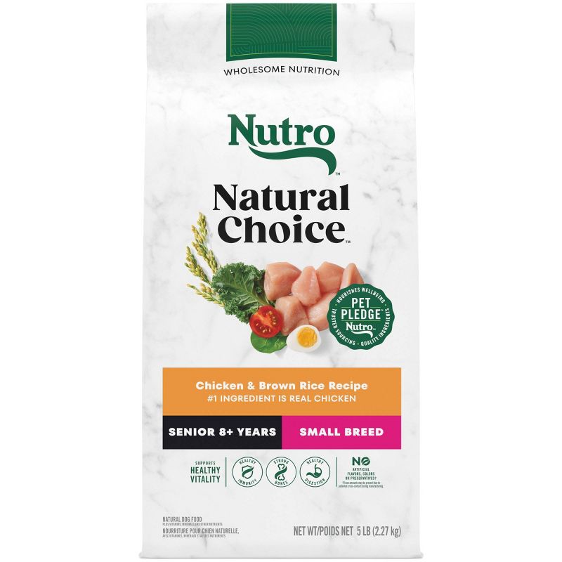 Nutro Natural Choice Chicken &#38; Brown Rice Senior Small Breed Dry Dog Food - 5lbs, 1 of 17