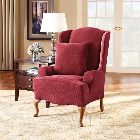 Sure fit waverly stretch best sale pen pal chair slipcover