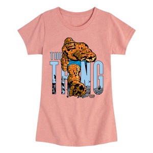 Girls' - Marvel - Fantastic Four The Thing Fitted Short Sleeve Graphic T-Shirt - 1 of 4