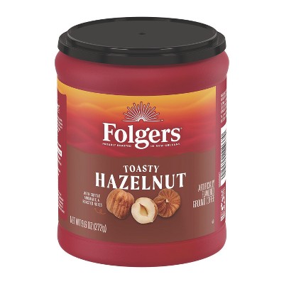 Folgers Ground Coffee Toasty Hazelnut - 9.6 oz